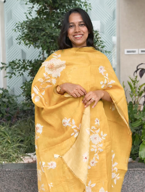 Chanderi Salwar Yellow